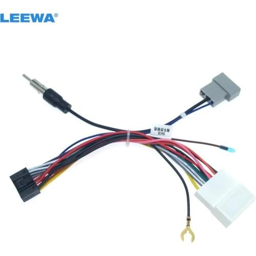 LEEWA 5set 16P Car Head Unit Wire Harness Adapter For Nissan OEM Car Radio Harness #CA2049