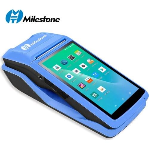 Milestone M1 Handheld Android 8.1 Lottery POS Terminal WiFi Blutooth PDA Printer 58mm NFC Smart POS Machine With 7500mAh battery