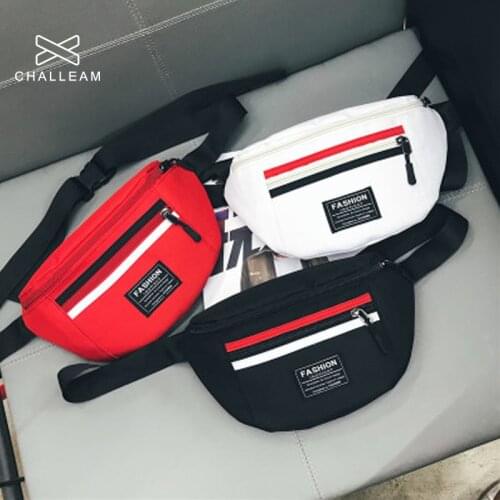 Fashion Large Capacity Waist Bag Women Roomy Black Fanny Pack Female Nylon White Red Big Phone Mobile Chest Belt Bags 178