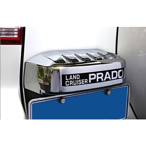 ABS Chrome Rear License plate frame trim for FJ150 Prado 2010-2016