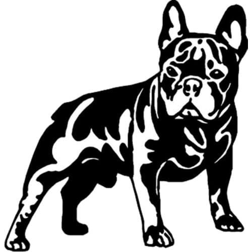 15.8*16.3CM French Bull Dog Vinyl Decal Cute Car Stickers Car Styling Motorcycle Accessories Black/Silver S1-1047