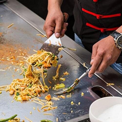 Stainless Steel Steak Fried Shovel Leaky Spatula Pizza Peel Spade Kitchen Tool Plastic Handle Cooking Tool Pizza Shovel