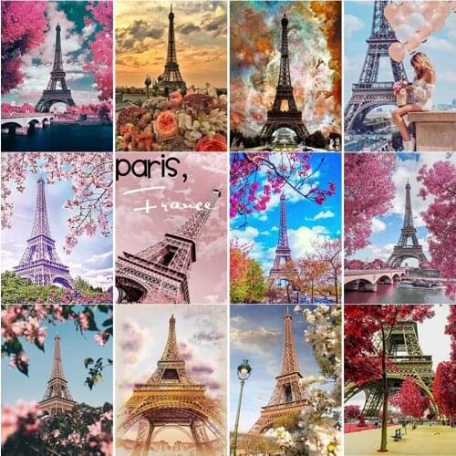 New DIY 5D Diamond Embroidery Tower Landscape Cross Stitch Scenery Diamond Painting Full Square Round Drill Home Decor Art Gift
