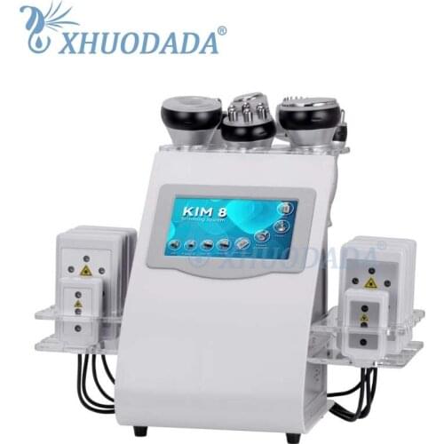 New product small 9 in 1 40K ultrasonic cavitation vacuum radio frequency laser fat laser weight loss machine home body shaping