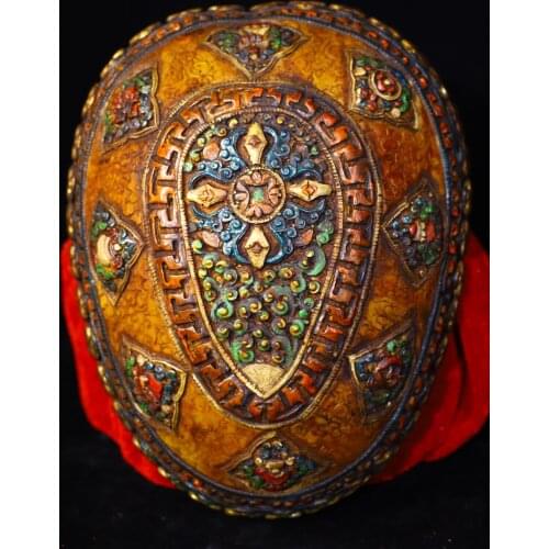 Tibetan Buddhist handmade Gabala bowl, Kapala Bowl,Collection Home decoration Skull bowl