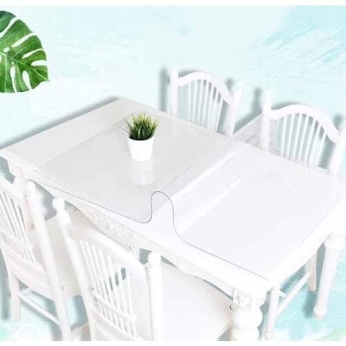 1.5mm thick PVC Transparent Tablecloth Rectangle Table Cover Protector Desk Pad Soft Glass Waterproof Oilproof Placemats