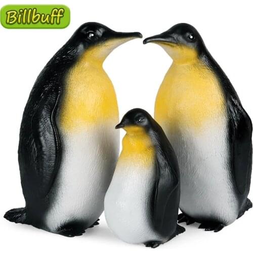 Hot Simulation Arctic Animals Soft Glue Action Lifelike Model Penguin Cub Figures Collection Educational toys ​for Children Gift