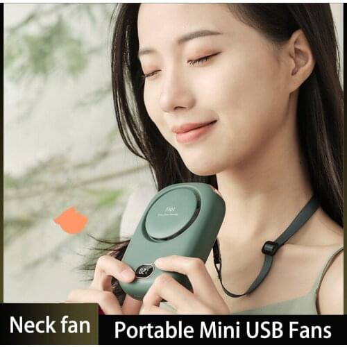 Neck Fan Portable Mini USB Fans 5V Air Cooler Rechargeable Ventilador Small Travel Handheld Electric Fan Silent Cooling for Home