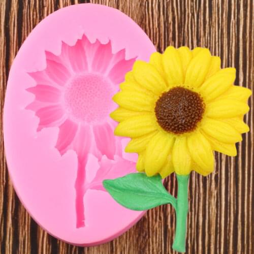 Sunflower Fondant Silicone Mold DIY Cake Baking Tool Chocolate Candy Polymer Clay Mould Cake Decorating Tools