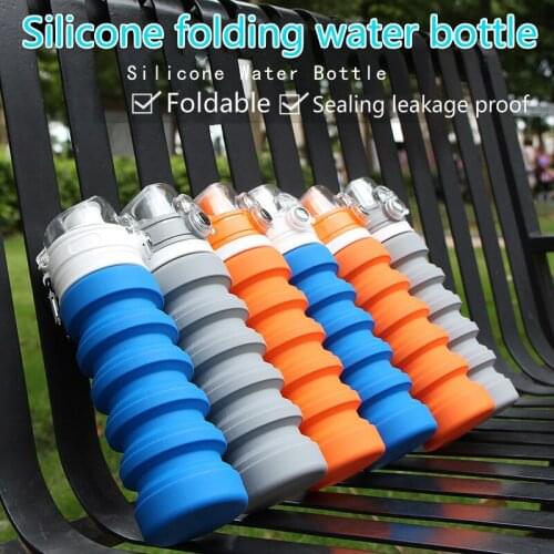 Free post Outdoor Travel Silicone Folding Water Bottle Large Capacity Multi-purpose Kettle Retractable Portable Sports Water Fas