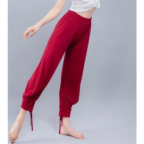 Latin Dance Drawstring pants women lady Ballroom Tango trousers Cha Salsa rumba modern Dance wear Yoga costumes