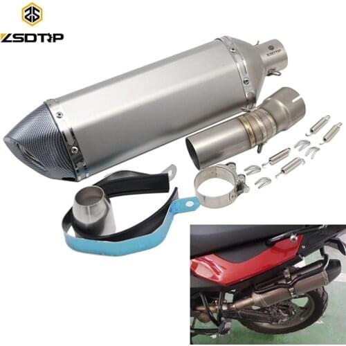 ZSDTRP Motorcycle Exhaust Middle Pipe Connect Tube Slip-on For BMW F650GS F700GS F800GS F800R