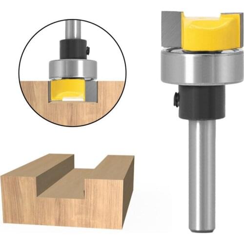 1PC Template Trim Hinge Mortising Router Bit - 6mm 1/4 Shank Bearing Woodworking cutter Tenon Cutter for Woodworking Tools