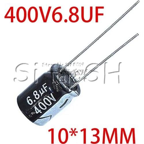 10PCS 400V6.8UF 10*13mm 6.8UF 400V 10x13 mm Aluminum Electrolytic Capacitor DIP