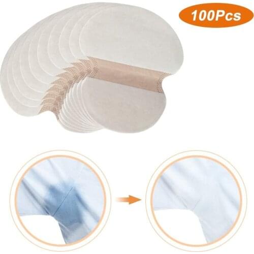 100 PCS Underarm Sweat Pads Anti Perspiration Disposable Armpit Sweatproof Sheet Deodorant Absorbing Odour Unisex Invisible Mat