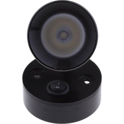 2Pieces 3W Boat LED Spotlight Interior Reading Light Wall Lamp black 4000k