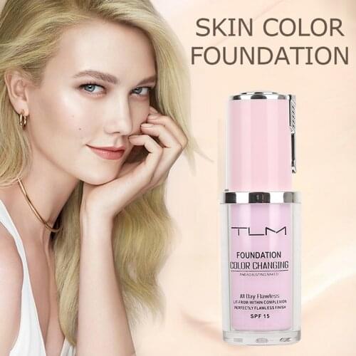 30ml Concealer Liquid Foundation Moisturizing Lasting Temperature Change Complexion Liquid Foundation Primer Cosmetic TSLM1