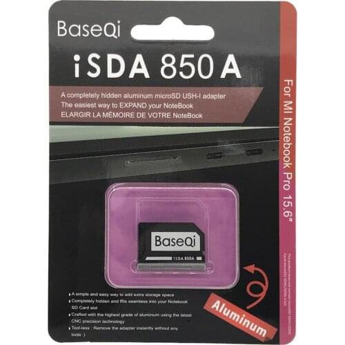BASEQI Aluminum Minidrive for Mi Pro 15.6'' Microsd Card Adapter 850A For XiaoMi Mi Pro 15.6inch Card Reader