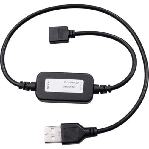 AU42 -Mobile Phone Bluetooth App Remote Controller, 5V USB Inline Controller RGB Controller for LED Light Strip 50cm