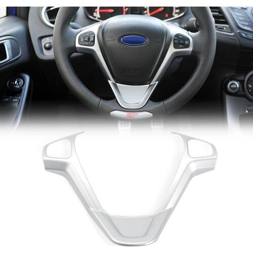 Auto Accessories Car Steering Wheel Covers Trim Sticker for Ford New Fiesta MK7 2009-2017 Ecosport 2012-2017