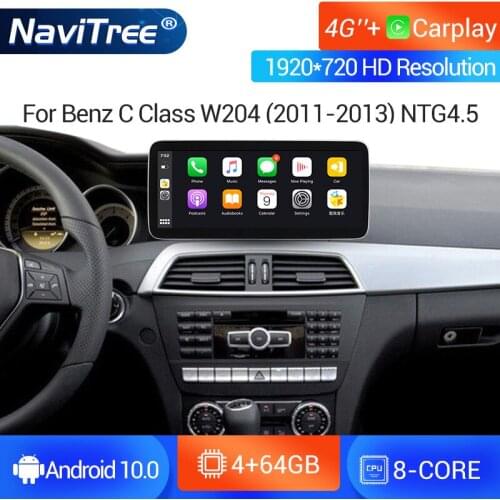 4G LTE 10.25" Android Car Radio GPS For Mercedes BENZ C Class W204 C180 C200 C220 2011-2014 NTG 4.5 Video Auto Stereo Player SWC