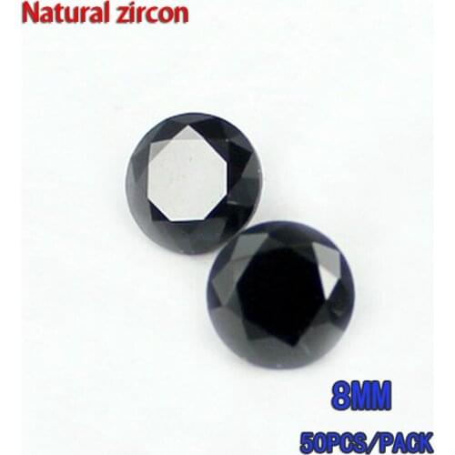 8mm Color zircon Super flash High imitation circular Pointed bottom Rhinestones DIY jewelry material Circular 50pcs/pack