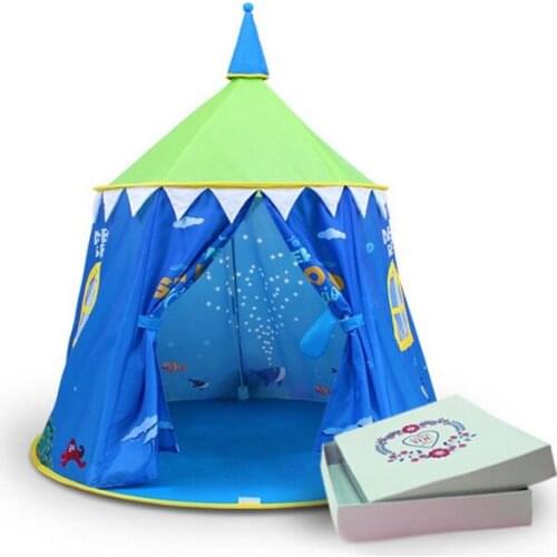 Children tent/game room Childrens blue game house presents the tent Childrens castle