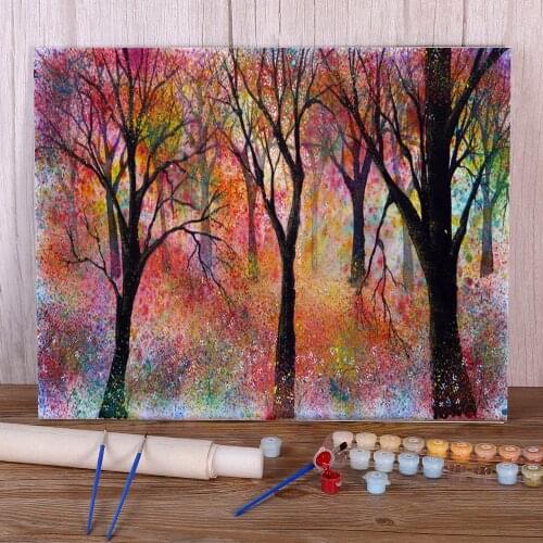 Natural Scenery Whisper Paint By Numbers Kit Acrylic Paints 50*70 Boards By Numbers Home Decoration For Kids For Drawing Art
