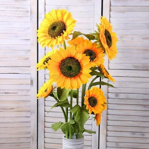 Simulation sunflower bedroom bouquet interior decoration restaurant display sunflower flower vine European style
