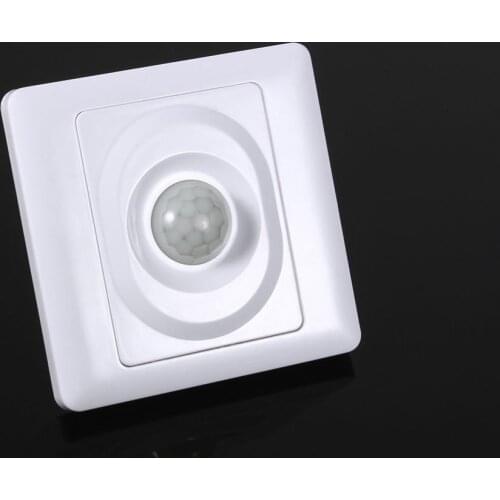 Walling Wire Household White HS-MS002 Adjustable Light Control PIR Motion Sensor Light Switch