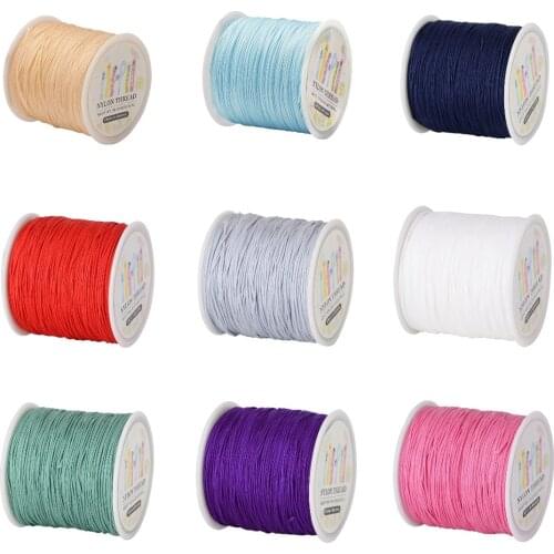 0.8mm Nylon Cord Beading Threads for Bracelets Thread String Necklace DIY Making Jewelry Braided String Rope