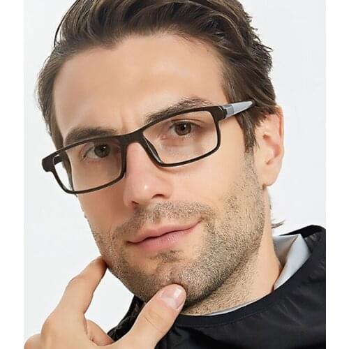 Casual Fashion Men Square Glasses Frame Optical Clear Lens Black Rectangle Eye Glasses Male Spectacles Oculos Masculino