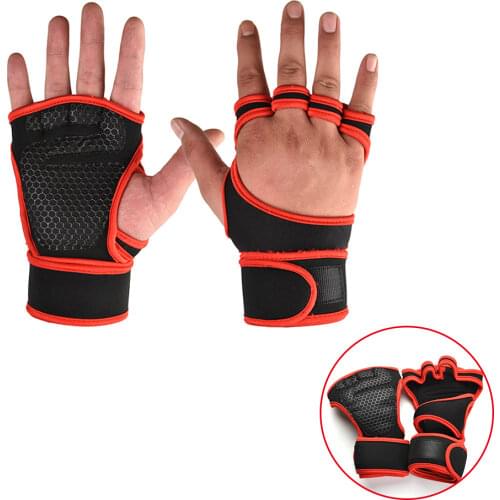 Weight Lifting Training Gloves for Women Men Fitness Sports Body Building Gymnastics Grips Gym Hand Palm Wrist Protector Gloves