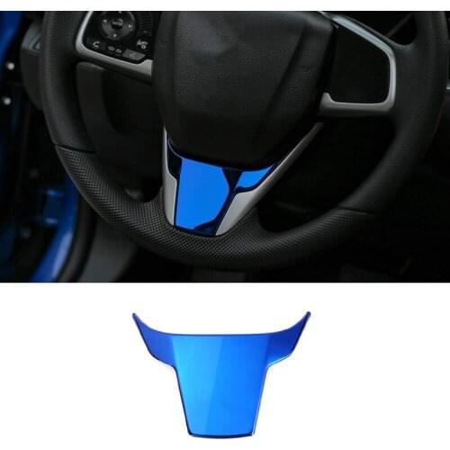 Steering Wheel Cover Interior Trim Panel for 10Th Gen Honda Civic 2020 2019 , Blue