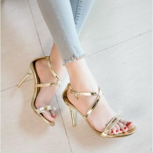 Women Sandals Summer 2020 Female Shoes Woman Sexy High Heels Ankle Strap Ladies Sandals Stiletto Heel Wedding Shoes Woman