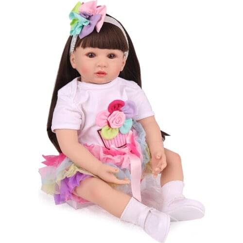 60CM Silicone Reborn Super Baby Lifelike Toddler Baby Bonecas Kid Doll Bebes Reborn Brinquedos Reborn Toys For Kids Gifts l o.l