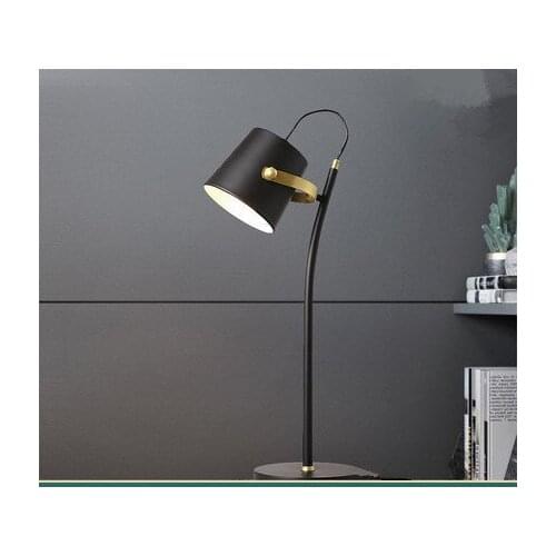 Modern Iron Table Lamp Study Office Hotel Led Black Bracket Adjustable Bedside Desk Lamp Adjus industrial lamp