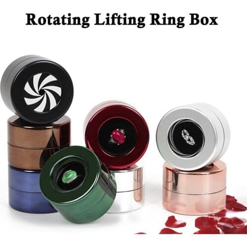 Magic Romantic Rotating Ring Box Wedding Ring Box Home Decorative Jewelry Box Engagement Girlfriend Gift