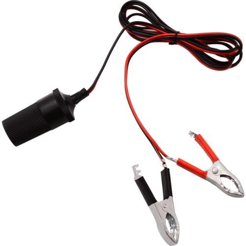 High Quality Car Battery Clip Socket 140cm Car Battery Clip Adapter 12V For Cars Boat Refrigerator Boat RV Automobile