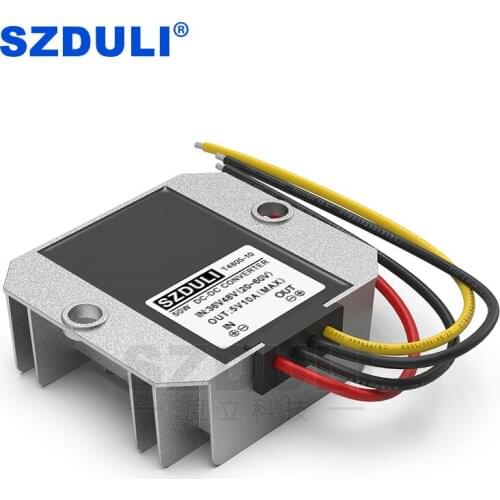 High quality 36V 48V to 5V 10A DC converter 48V DC to voltage converter 5V DC reducer automotive power supply