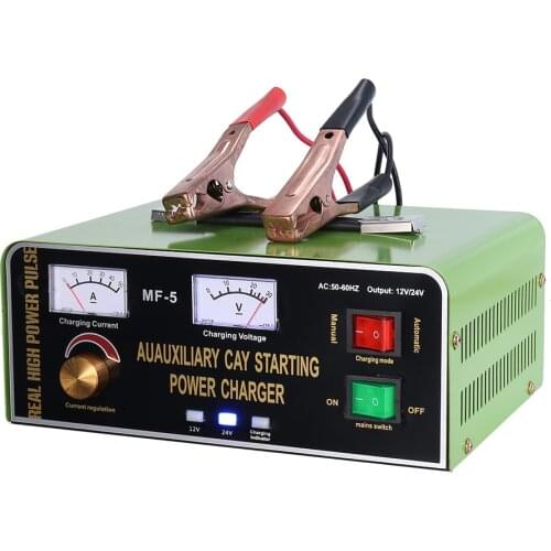 6AH-800AH 800W 130V-250V High Power Car Battery Charger 12V 24V Universal Intelligent Repair Charger Motorcycle Battery Charger