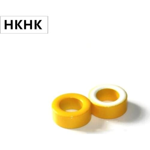 T106-26 27*14.2*11mm Iron Power Cores inductor yellow/white coated ferrite ring core AL 93nH 27.0mmx14.0mmx11mm