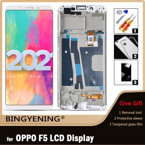 For 6.0 inch OPPO F5/F5 Youth Full LCD Display Touch Screen Digitizer Assembly For OPPO A73 A73st Phone With Frame Replace