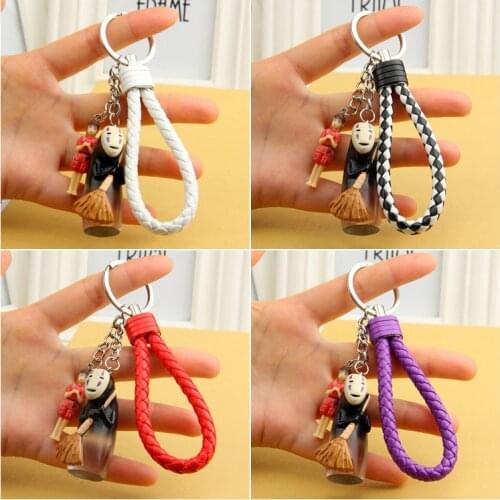 1 PC High Quality Creative Cartoon Spirited Away Faceless Men Keychain Key Rings Study Key Chains Girl Friend Gift Key Chain