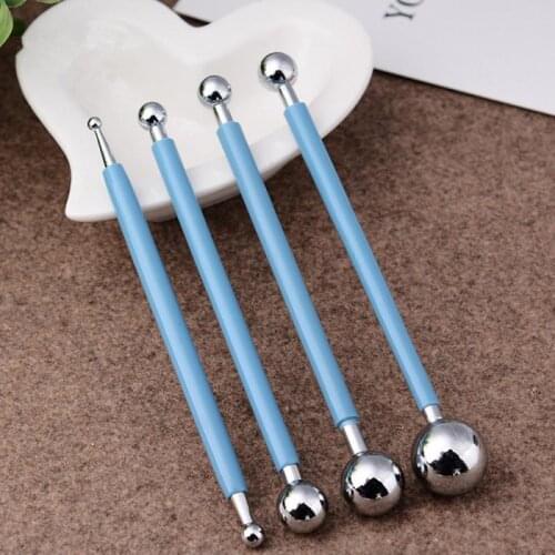 4pcs/set 8 Heads DIY Stainless Steel Polymer Modeling Clay Carving Sculpture Tools Cake Carving Tools Cake Accessories Dropship