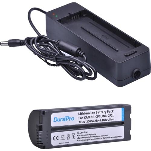 1Pc 2000mAh NB CP2L NB-CP2L Battery + Charger Adapter for Canon NB-CP1L CP2L SELPHY CP100 CP200 CP300 CP400 CP510 CP600 Printers