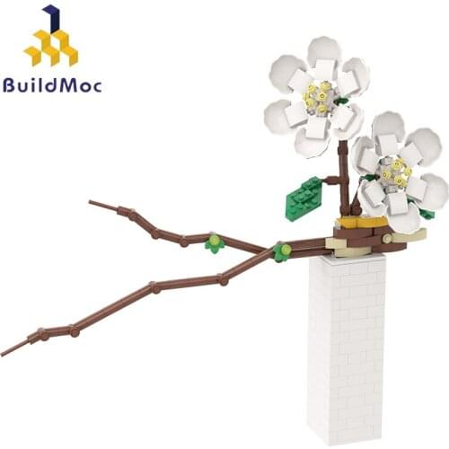 Buildmoc City Phalaenopsis Model Decoration Simple Fashion Educational Flower Toys Suitable For Children Building Blocks Gift