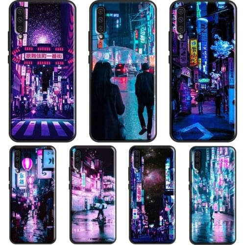 Neon Tokyo Seoul Case For Samsung A32 A52 A72 A12 A42 A20S A30S A40 A50 A70 A21S A11 A31 A41 A51 A71 Cover