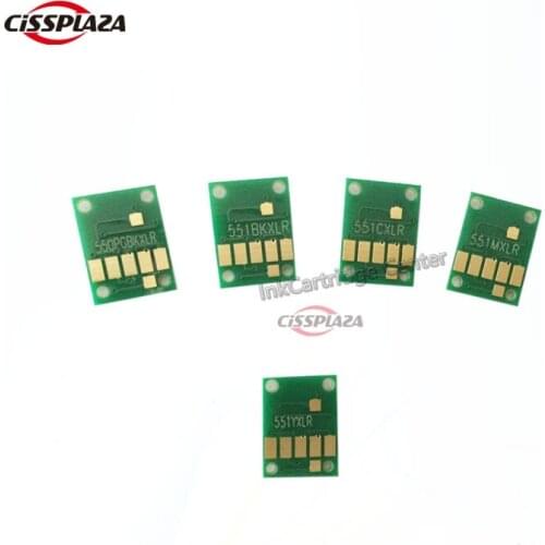 CISSPLAZA 5PCS ARC CHIPS compatible For IP7250 MG5450 MX925 MG5550 MG6450 MG5650 MG6650 IX6850 MX725 MX925 PGI-550 CLI551