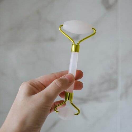 Dual Sided Jade Stone Roller Gua Sha Tools Kit for Face Eye Neck Skin Care